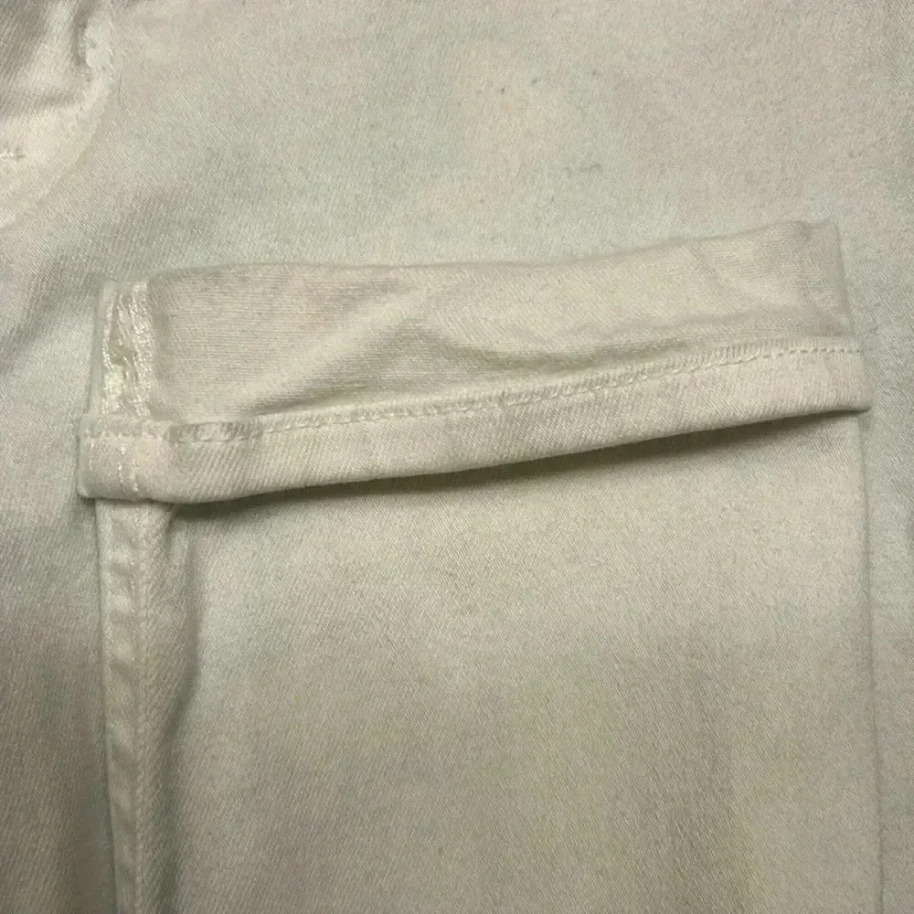 Hudson Tally Crop Skinny Woman Cuffed White Jean size 27 - Picture 7 of 11